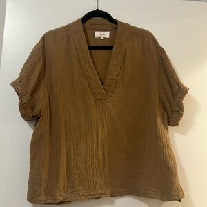 Xirena cotton gauze top